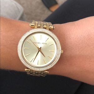 Stainless steel Michael Kors gold watch